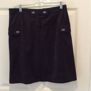 J McLaughlin zip front faux “suede” miniskirt NWT